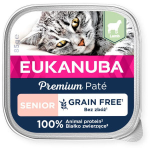 EUKANUBA CAT SENIOR PATE konservi kaķiem pastēte Jērs 85g